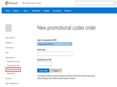 微软允许开发者为付费应用创建优惠码