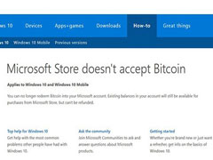 微软Win10 Mobile/PC应用商店不再支持比特币