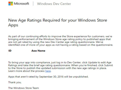 Win10商店强制执行分级系统 应用未分级将被下架