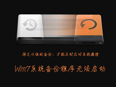 Win7系统备份程序无法启动不能备份怎么解决？