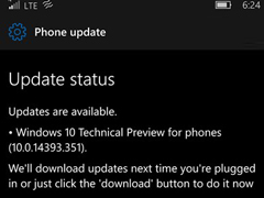 Win10 Mobile周年更新预览版14393.351：已推送！