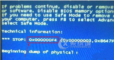 Win7断电后重启出现蓝屏代码0x000000f4怎么办？