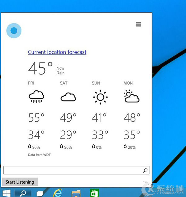 Win10预览版Cortana小娜再现清新简洁界面