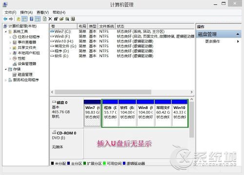 Win8系统下插入U盘不显示盘符怎么办？