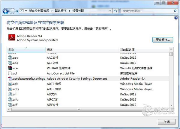 Windows7如何设置默认关联程序