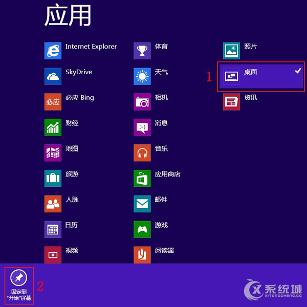 如何在Win8开始屏幕上固定“桌面”磁贴