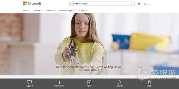 微软官网Microsoft.com新版首页上线