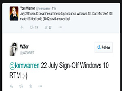 Win10 RTM正式版时间敲定7月22日！