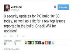 Win10 Build 10130首次迎三枚安全补丁