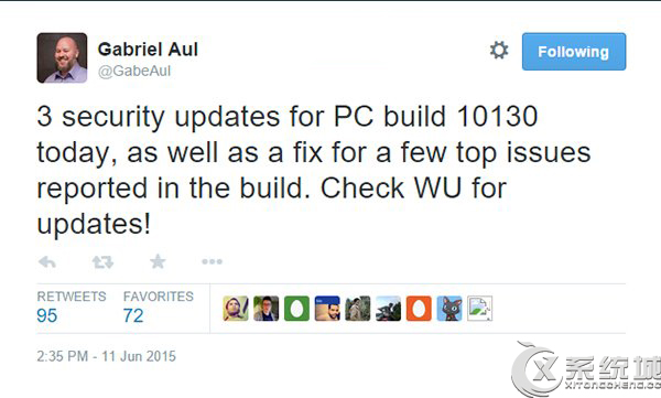 Win10 Build 10130首次迎三枚安全补丁