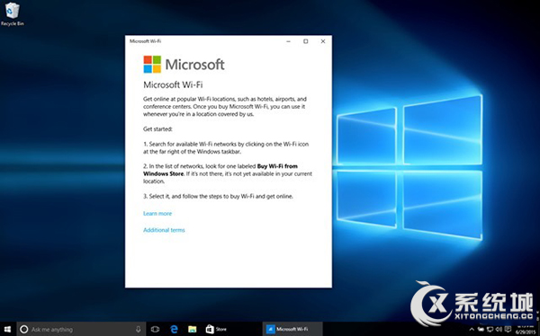 Win10新预览版内置Microsoft WiFi可随时购买上网