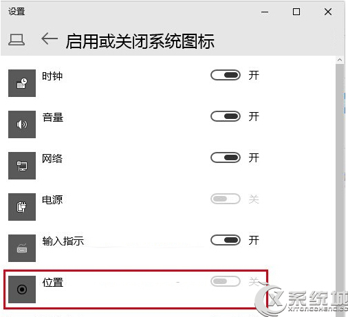 Win10如何关闭/开启任务栏“位置”图标