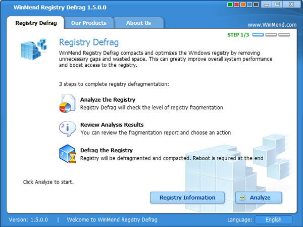 WinMend Registry Defrag(注册表清理优化工具) V1.5.0