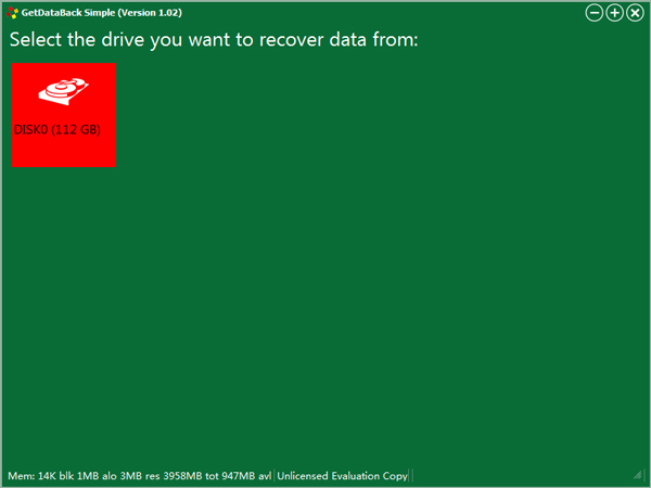 GetDataBack Simple(格式化数据恢复软件) V1.02 绿色版