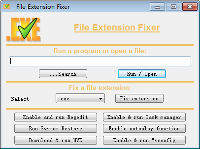 File Extension Fixer(文件关联修复) V1.30 绿色版