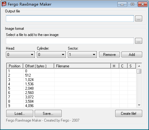 Fergo RawImage Maker(创建原始数据) V1.0 绿色版