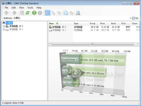 DiskStat Professional(磁盘使用情况分析) V2.0 绿色版