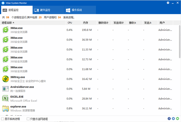 Wise System Monitor(进程流量监控软件) V1.28 绿色版