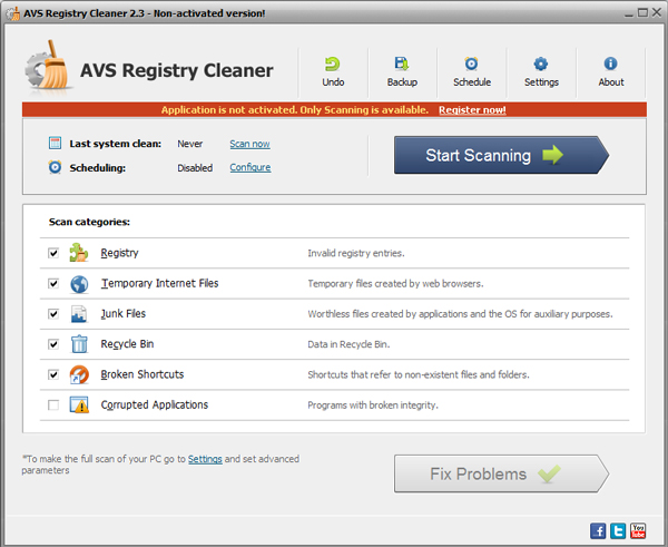 AVS Registry Cleaner(注册表清理) V2.3.5.262