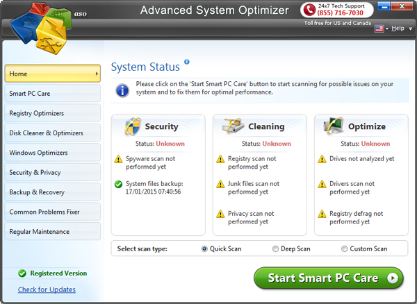 Advanced System Optimizer(系统优化工具) V3.9.11 绿色版