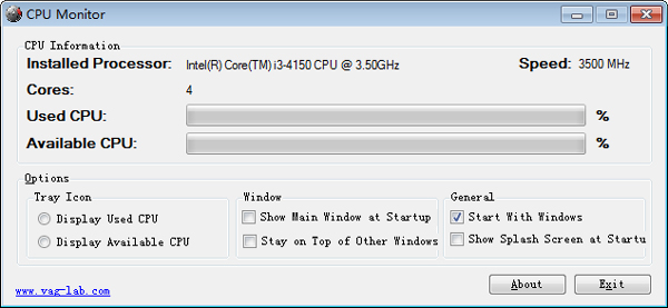 CPU Monitor(监控中央处理器) V1.0 绿色版