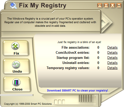 Fix My Registry(注册表修复工具) V2.7 绿色版