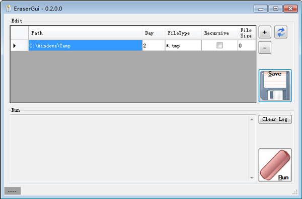 EraserGui(临时文件删除工具) V0.2.0.0 绿色版