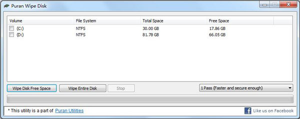 Puran Wipe Disk(彻底清除硬盘数据) V1.0.2 绿色版