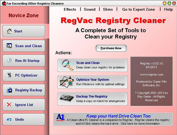 RegVac Registry Cleaner(注册表吸尘器) V5.02.10