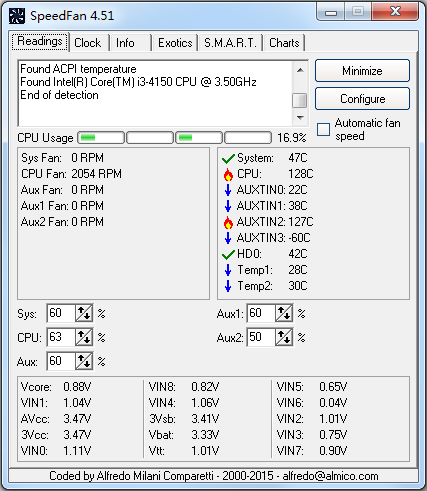 SpeedFan(硬件信息查看器) V4.51 英文版