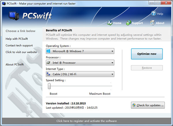 PCSwift(电脑网速加速器) V1.9.21.2015