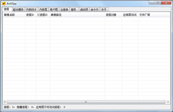 AntiSpy(手工杀毒辅助工具) V1.0 绿色版