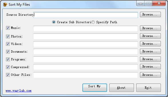 Sort My Files(文件快速整理工具) V1.0.0.0 绿色版