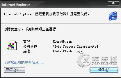 Win7系统IE遇到加载项故障需要关闭的解决方法