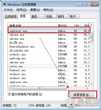 Win7弹出USB设备时提示无法停止通用卷设备怎么办？