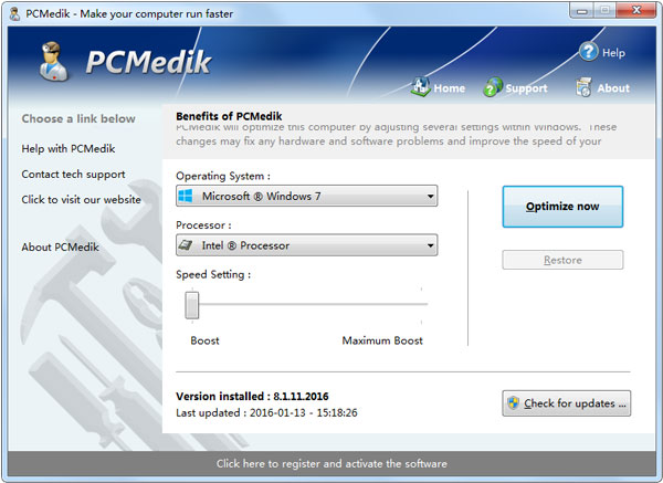 PCMedik(系统优化工具) V8.01.11.2016 绿色版