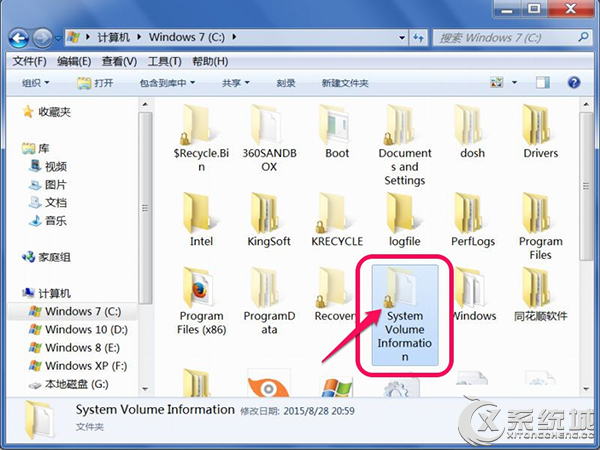 Win7强制删除System Volume Information的方法