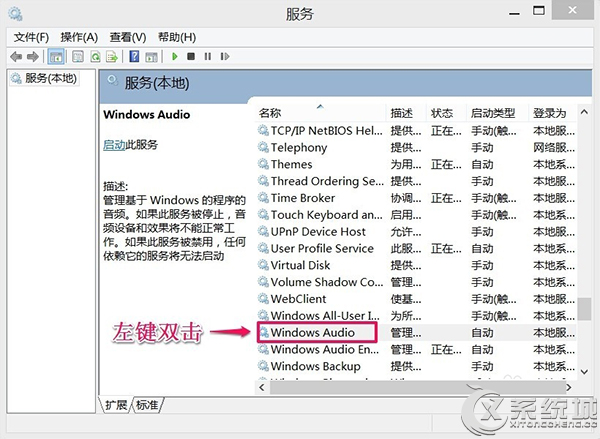 Win8音频服务未运行怎么办？Win8音频服务未启动的两大应对措施