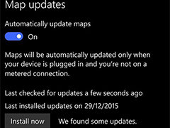 Win10 Mobile《地图》应用获离线数据包更新