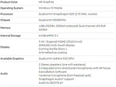 HP超旗舰级Win10手机Elite X3配置详情