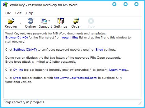 Word Key(密码恢复工具) V9.1.3229