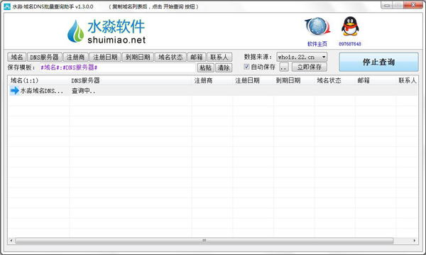 水淼域名DNS批量查询助手 V1.3.0.0