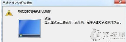 Win7桌面无法新建文件夹提示文件夹访问被拒绝解决方法