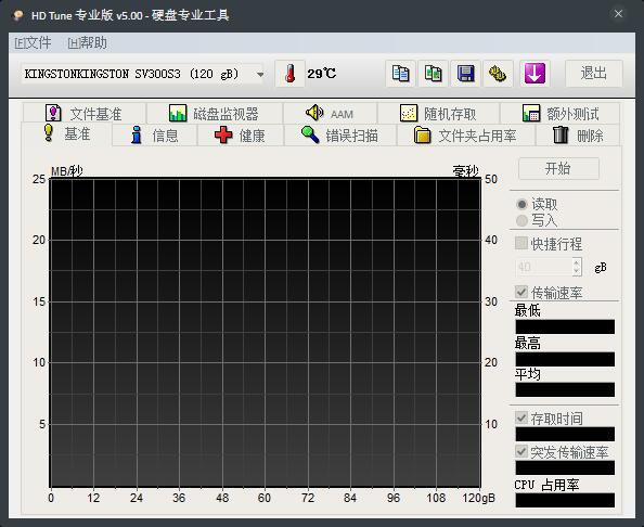 HD Tune硬盘检测工具 V5.0 绿色汉化版