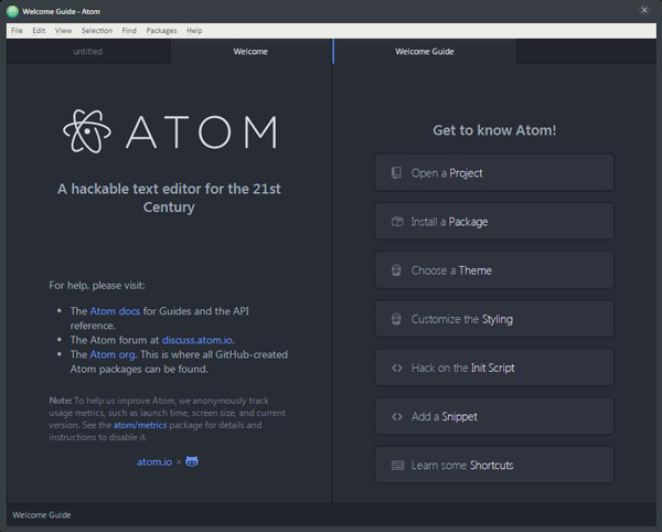 Atom(开发工具) V1.0