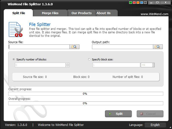 WinMend File Splitter(文件分割/合并工具) V1.3.6.0