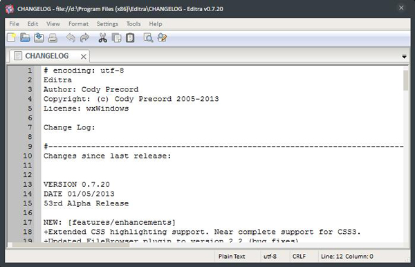 Editra(跨平台文本编辑器) V0.7.20