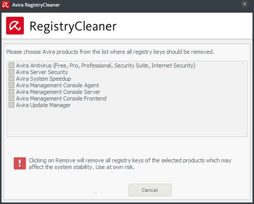 Avira Registry Cleaner(小红伞注册表清理工具) V2.0.1.0