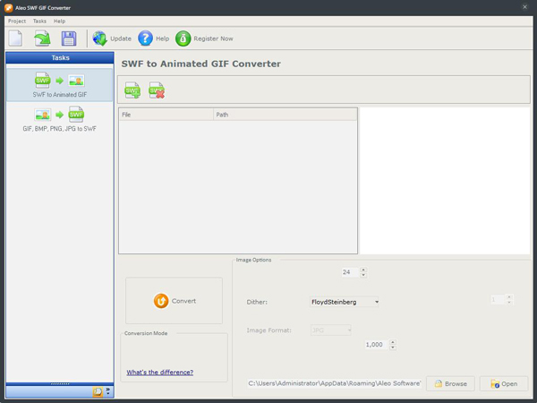 Aleo SWF GIF Converter(SWF和GIF互转工具) V1.6