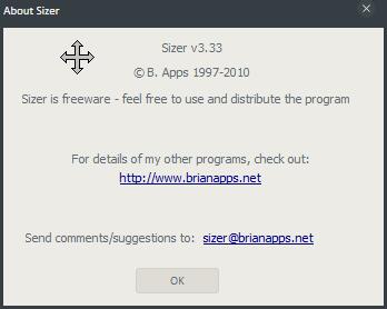 Sizer(快速调整窗口大小) V3.33 绿色版